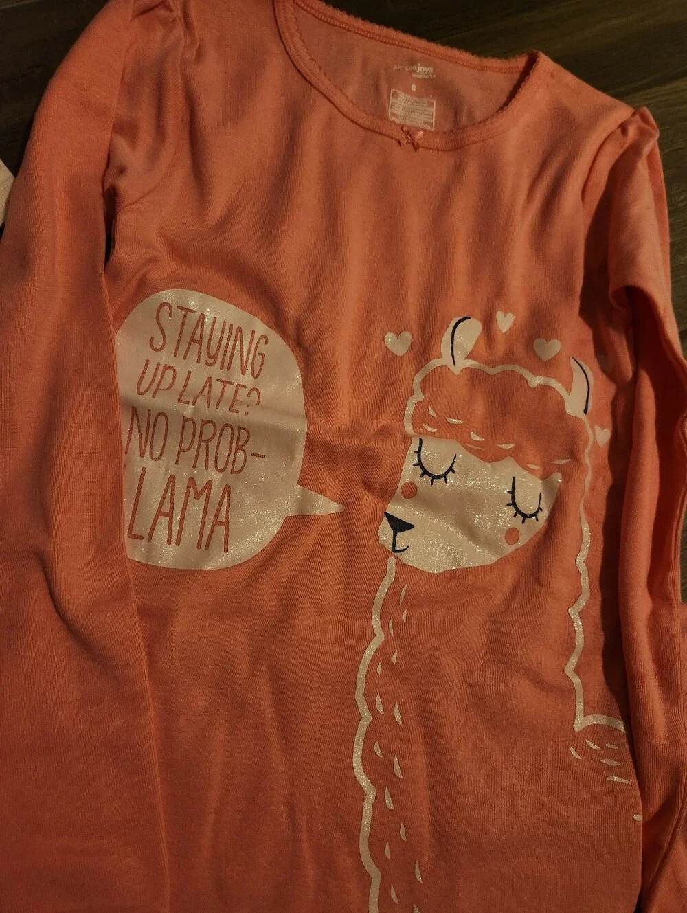 5 Quanity Girl Pajama Tops.  Size 8